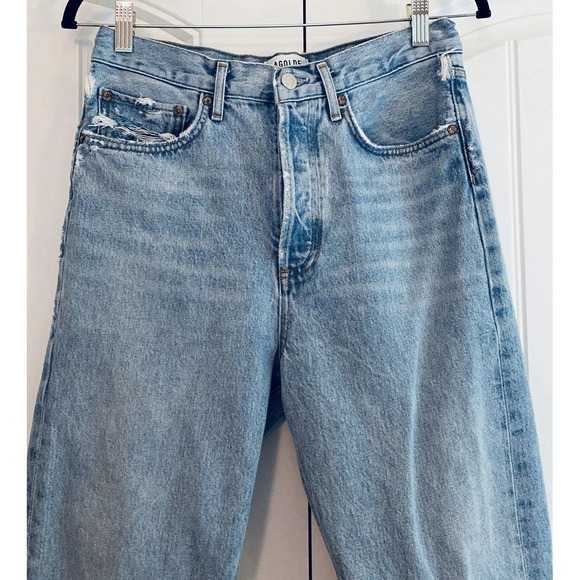 Agolde 90s Jeans Women's Sz 27 High Rise Straight Leg Denim Organic Cotton Pants - Picture 2 of 12